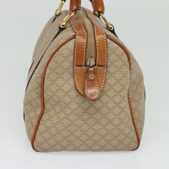 CELINE Macadam Canvas Hand Bag Pvc Beige Gold - Picture 4 of 12